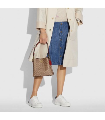 BOLSA COACH NEW YORK WILLOW BUCKET MARROM