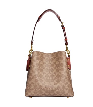 BOLSA COACH NEW YORK WILLOW BUCKET MARROM