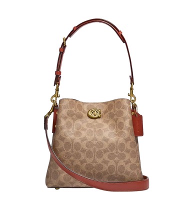 BOLSA COACH NEW YORK WILLOW BUCKET MARROM