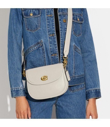 BOLSA COACH NEW YORK WILLOW SADDLE BRANCO