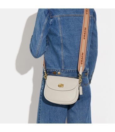 BOLSA COACH NEW YORK WILLOW SADDLE BRANCO