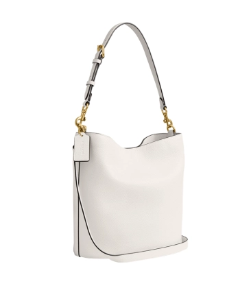BOLSA COACH NEW YORK WILLOW SOFT BUCKET BRANCO