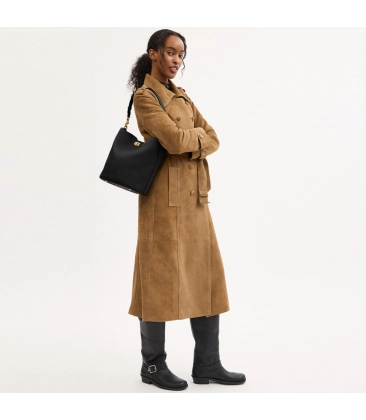 BOLSA COACH NEW YORK WILLOW SOFT BUCKET PRETO