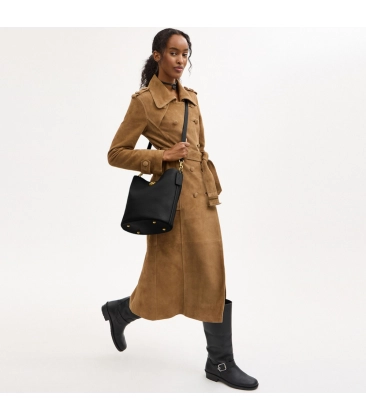 BOLSA COACH NEW YORK WILLOW SOFT BUCKET PRETO