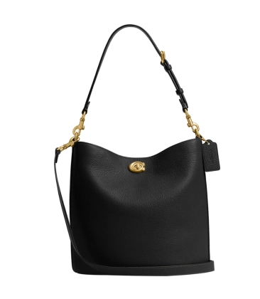 BOLSA COACH NEW YORK WILLOW SOFT BUCKET PRETO