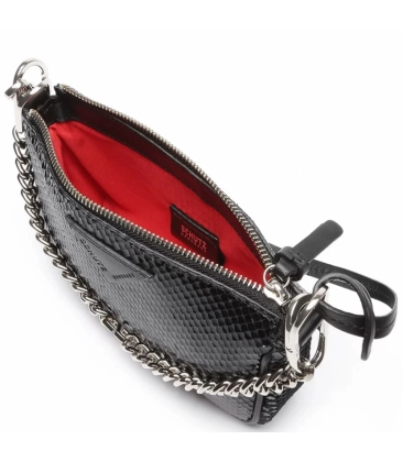 BOLSA CROSSBODY EMMY BRIGHT SNAKE SCHUTZ PRETO