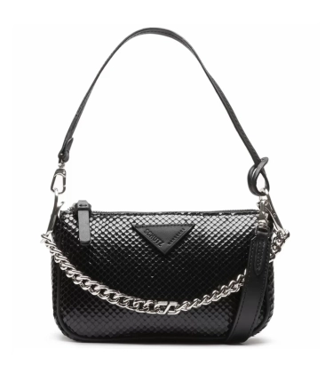 BOLSA CROSSBODY EMMY BRIGHT SNAKE SCHUTZ PRETO
