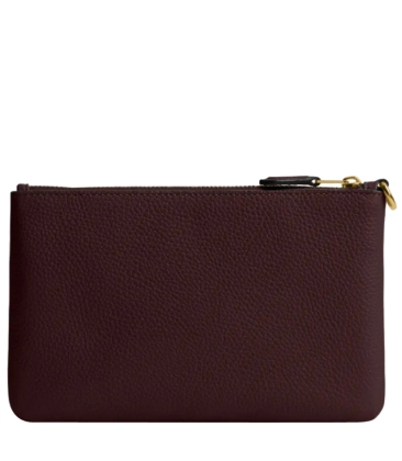 BOLSA DE MÃO COACH NEW YORK SMALL WRISTLET VINHO