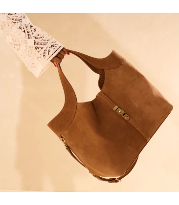 BOLSA GRANDE LUIZA BARCELOS CARAMELO