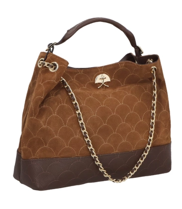 BOLSA MÉDIA LUIZA BARCELOS CARAMELO