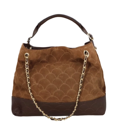 BOLSA MÉDIA LUIZA BARCELOS CARAMELO