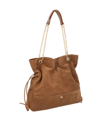 BOLSA GRANDE SHOPPING LUIZA BARCELOS CARAMELO