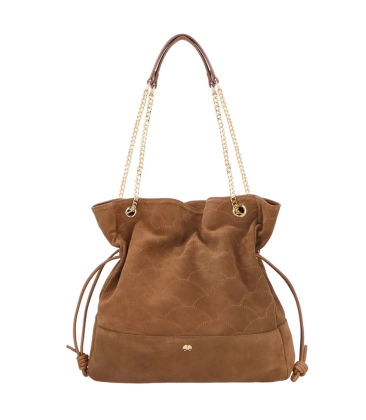 BOLSA GRANDE SHOPPING LUIZA BARCELOS CARAMELO