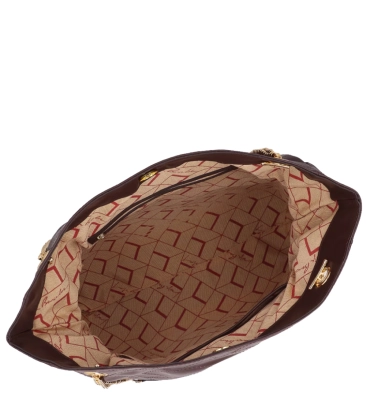 BOLSA GRANDE SHOPPING LUIZA BARCELOS MARROM