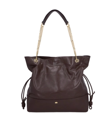 BOLSA GRANDE SHOPPING LUIZA BARCELOS MARROM