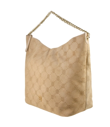 BOLSA GRANDE SHOPPING MONOGRAM SCHUTZ BEGE