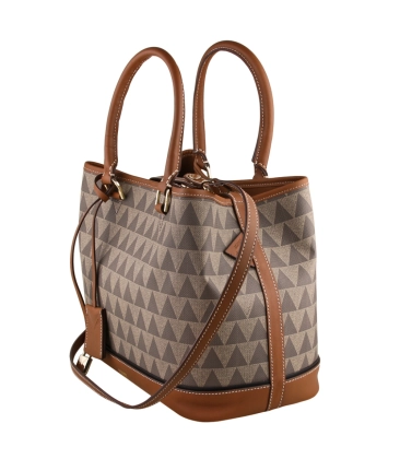 BOLSA GRANDE TOTE TRIANGLE SCHUTZ MARROM