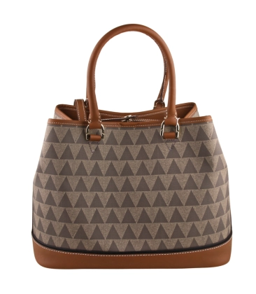BOLSA GRANDE TOTE TRIANGLE SCHUTZ MARROM