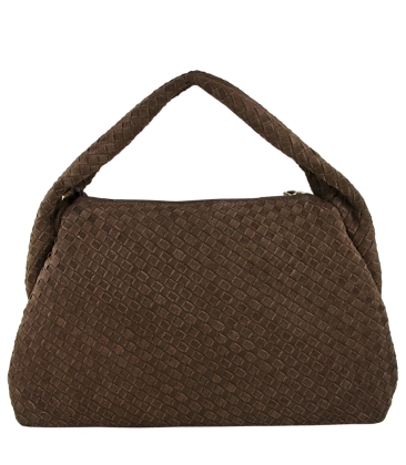BOLSA HOBO MÉDIA TRESSÊ LUIZA BARCELOS MARROM