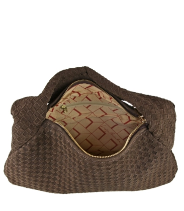 BOLSA HOBO MÉDIA TRESSÊ LUIZA BARCELOS MARROM
