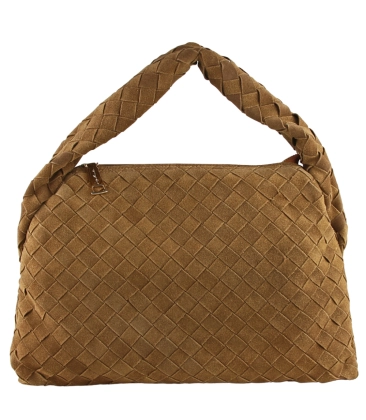 BOLSA HOBO MÉDIA TRESSÊ LUIZA BARCELOS MARROM