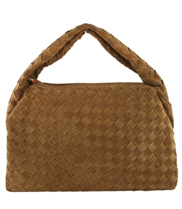 BOLSA HOBO MÉDIA TRESSÊ LUIZA BARCELOS MARROM