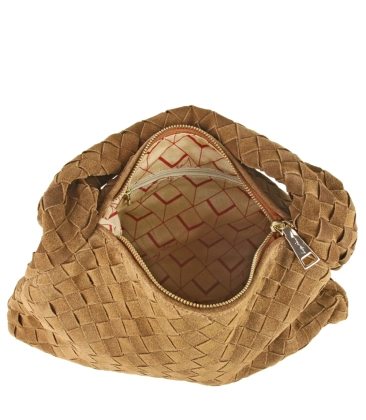 BOLSA HOBO MÉDIA TRESSÊ LUIZA BARCELOS MARROM