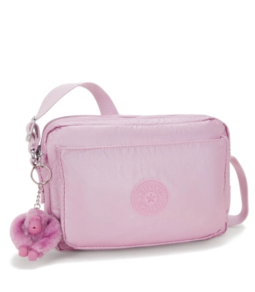 BOLSA KIPLING ABANU M METALLIC LILAC ROSA