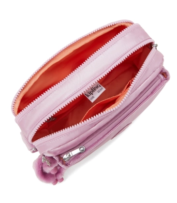 BOLSA KIPLING ABANU M METALLIC LILAC ROSA