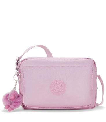 BOLSA KIPLING ABANU M METALLIC LILAC ROSA