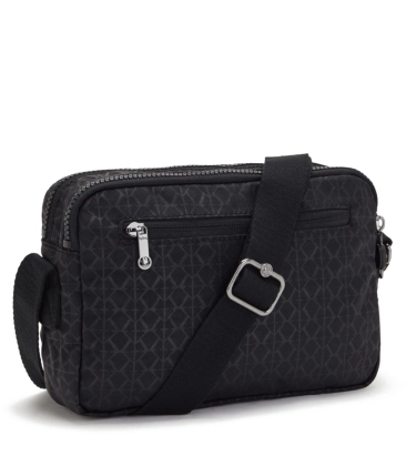 BOLSA KIPLING ABANU M SIGNATURE EMB PRETO