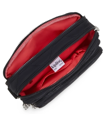 BOLSA KIPLING ABANU M ZIP COSMIC BLACK QL PRETO