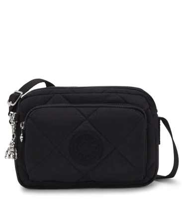 BOLSA KIPLING ABANU M ZIP COSMIC BLACK QL PRETO