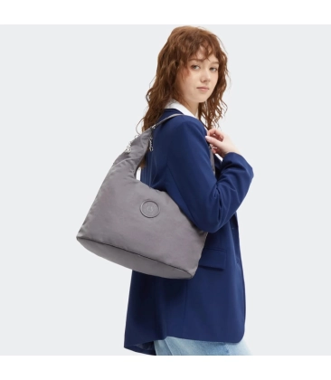 BOLSA KIPLING EANNA ZIP GREY SPICE CINZA