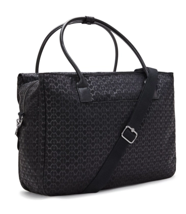 BOLSA KIPLING SUPERWORKER SIGNATURE EMB PRETO