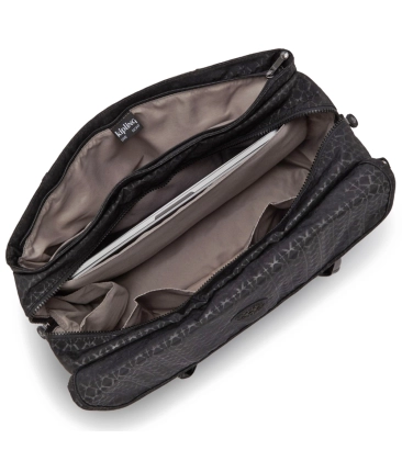 BOLSA KIPLING SUPERWORKER SIGNATURE EMB PRETO