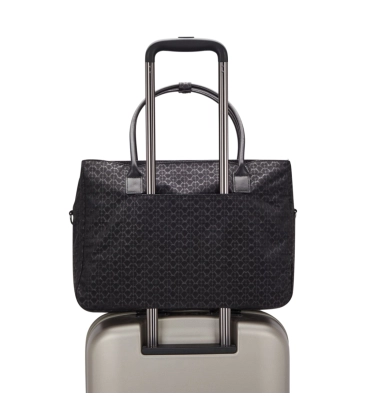 BOLSA KIPLING SUPERWORKER SIGNATURE EMB PRETO