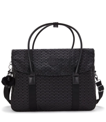 BOLSA KIPLING SUPERWORKER SIGNATURE EMB PRETO