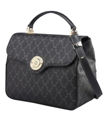 BOLSA LOCK SATCHEL ELOS VICTOR HUGO PRETO