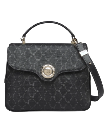 BOLSA LOCK SATCHEL ELOS VICTOR HUGO PRETO