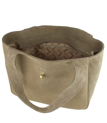 BOLSA MÉDIA LUIZA BARCELOS BEGE