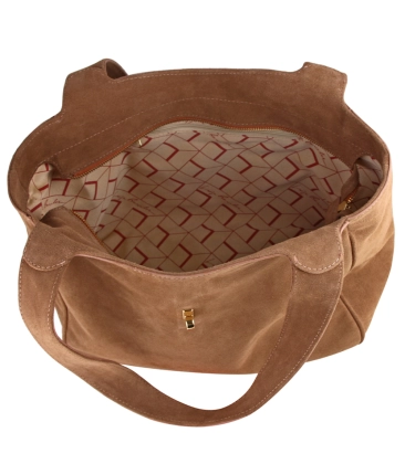 BOLSA MÉDIA LUIZA BARCELOS CARAMELO