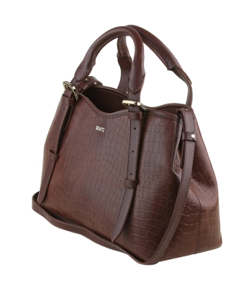 BOLSA MÉDIA MAEVE CROCO SCHUTZ MARROM