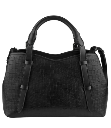 BOLSA MÉDIA MAEVE CROCO SCHUTZ PRETO