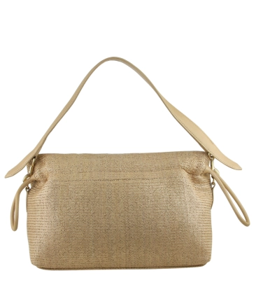 BOLSA MÉDIA RÁFIA SCHUTZ BEGE