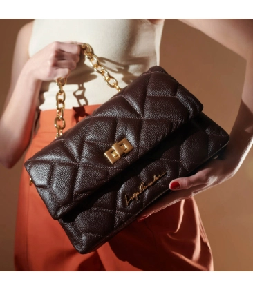 BOLSA MÉDIA VIENA LUIZA BARCELOS MARROM