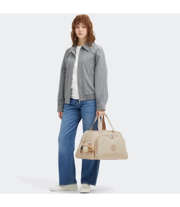 BOLSA MATERNIDADE KIPLING CAMAMA SPARKLED BEIGE BEGE