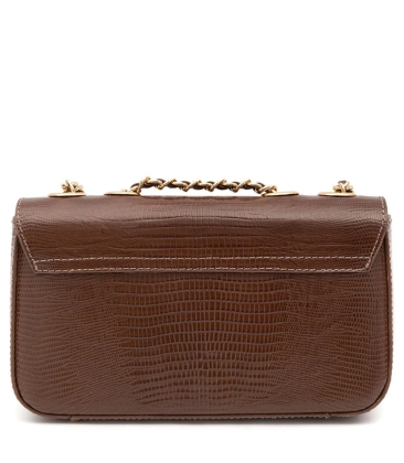 BOLSA MÉDIA ANNE LIZARD ISLA MARROM