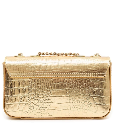 BOLSA MÉDIA ANNE NEW CROCO ISLA DOURADO