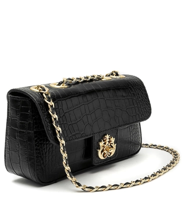 BOLSA MÉDIA ANNE NEW CROCO ISLA PRETO